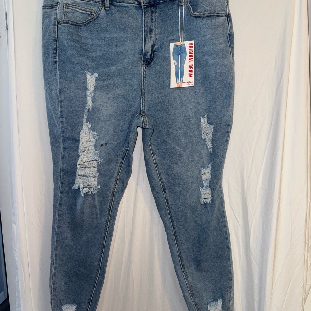 Wax Jean Collection Original Denim Women's Size 20 Distressed Skinny Jeans